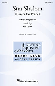 Sim Shalom SATB choral sheet music cover Thumbnail